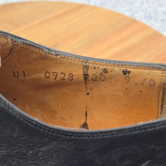 Salvatore Ferragamo Black Leather Office Daily Cap Toe Oxford Dress Shoe Men 9 D - Picture 16 of 16